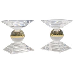 Pair of Elegant Hollywood Regency Acrylic Coffee Tables, Italy, 1970s