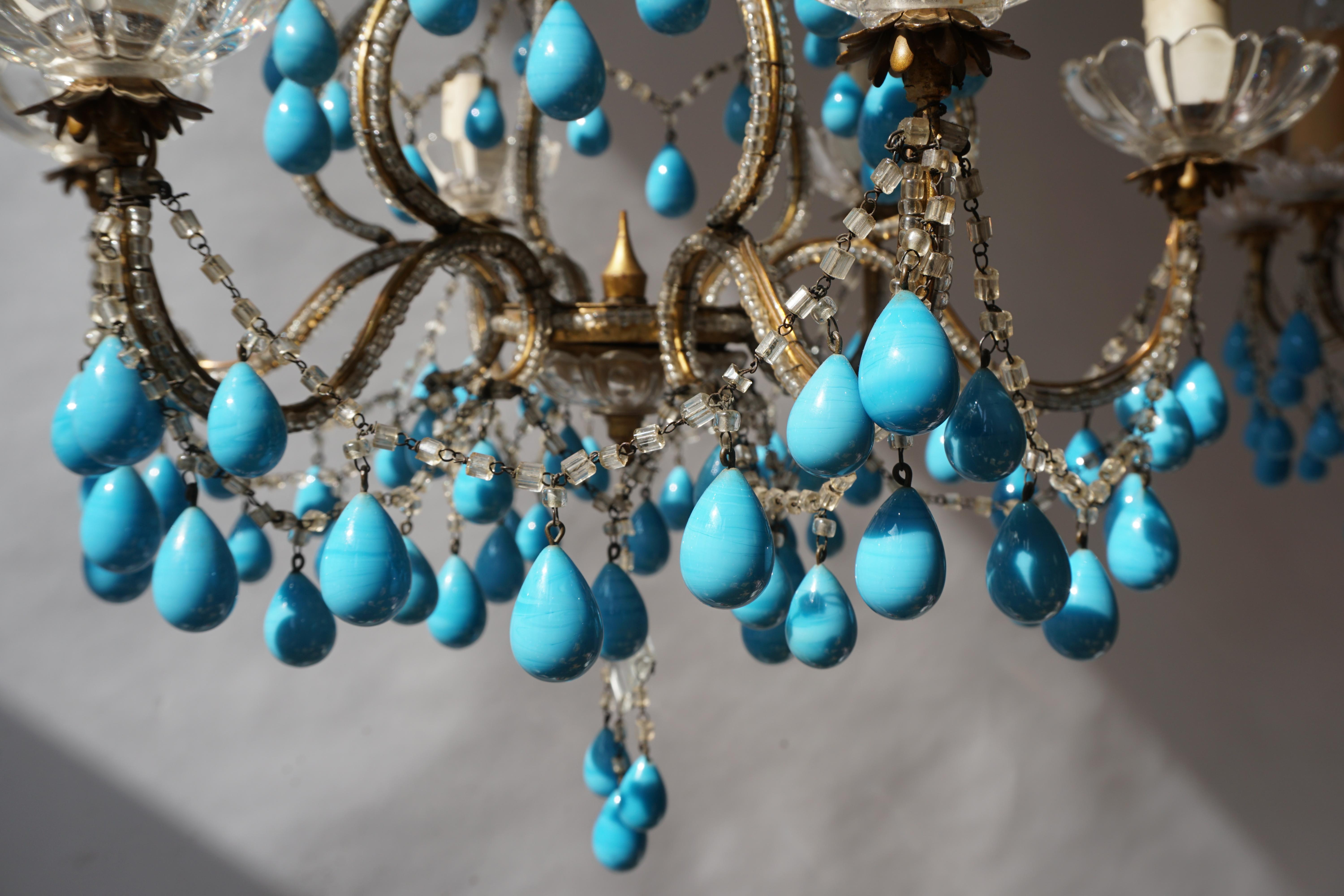 turquoise chandeliers