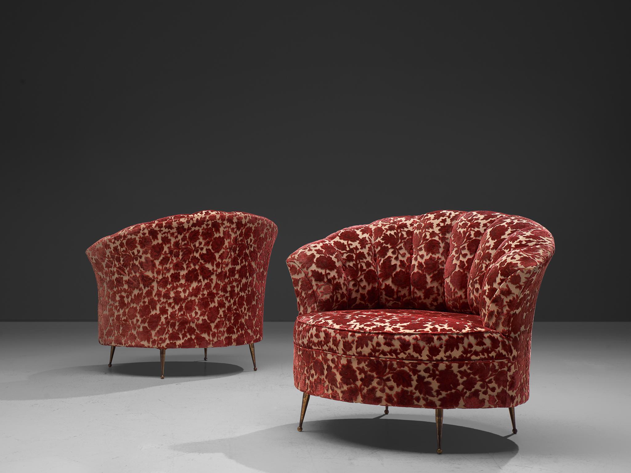 red floral chair