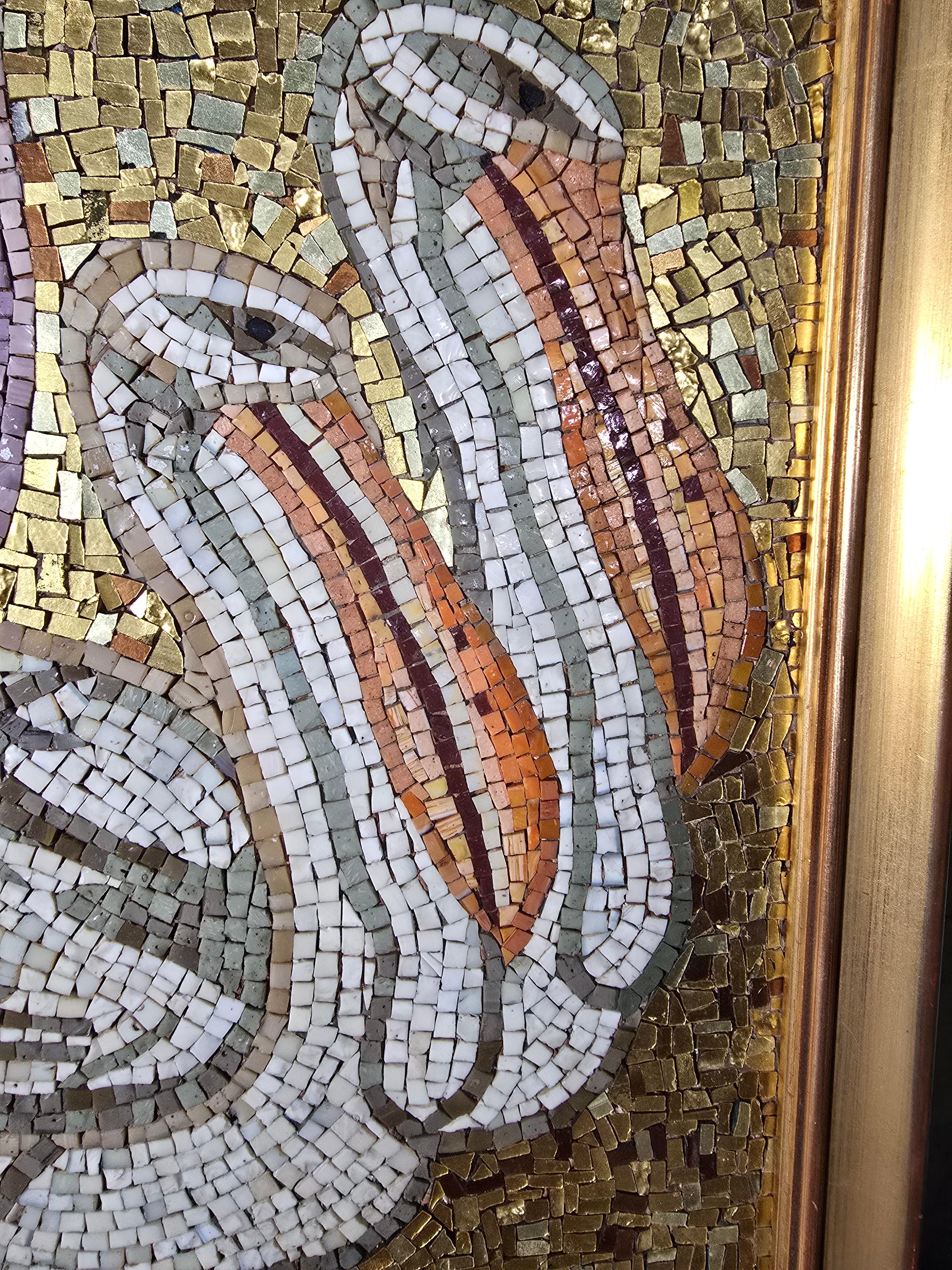Marbre Paire d'élégantes mosaïques italiennes, 19ème siècle en vente