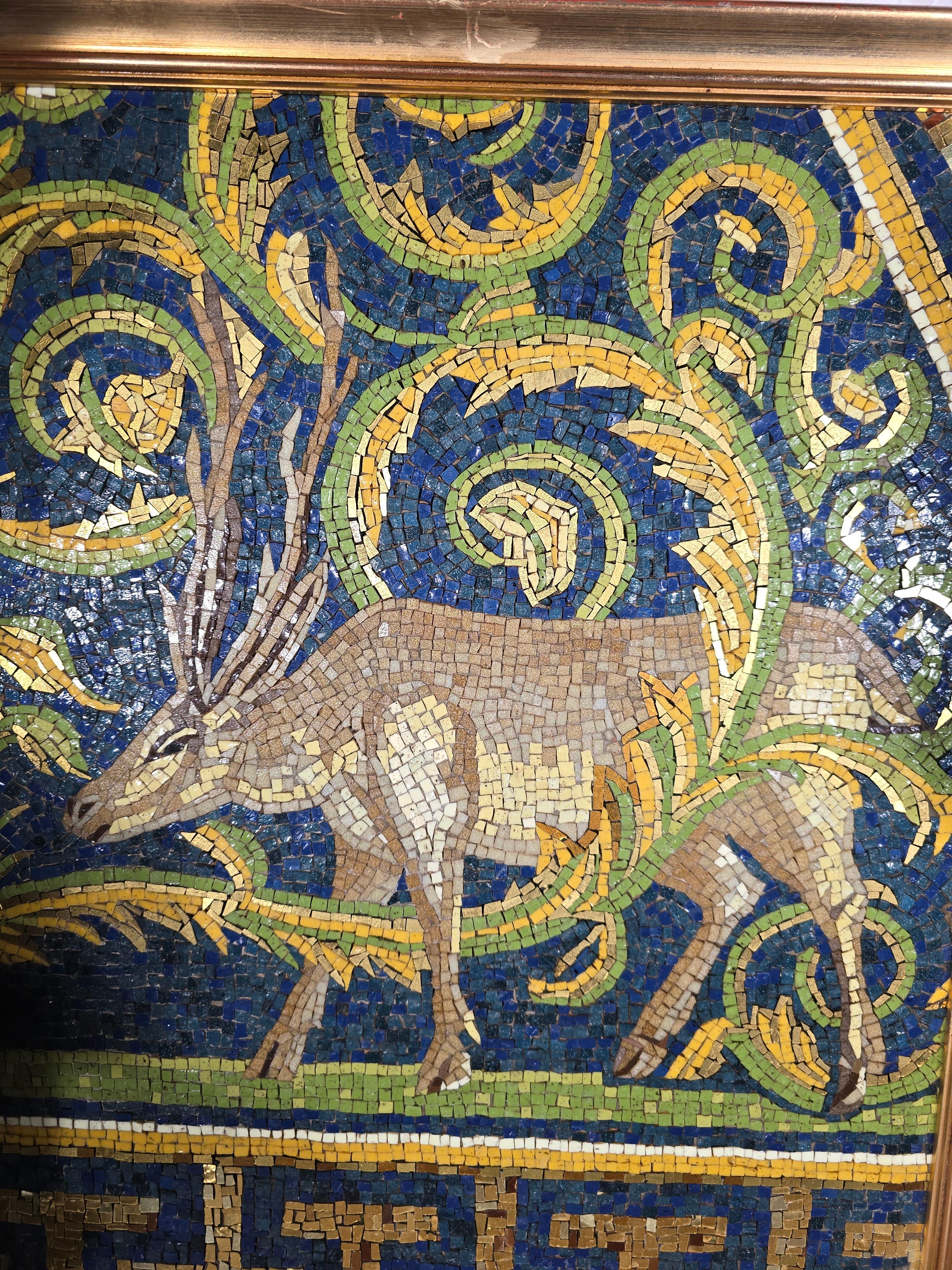 Paire d'élégantes mosaïques italiennes, 19ème siècle en vente 1