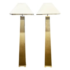 Pair of Elegant J. Robert Scott Obelisk Shape Floor Lamps by Sally Sirkin Lewis