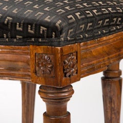 Pair of Elegant Louis-Seize Chairs, France, circa 1760, Walnut, carved,