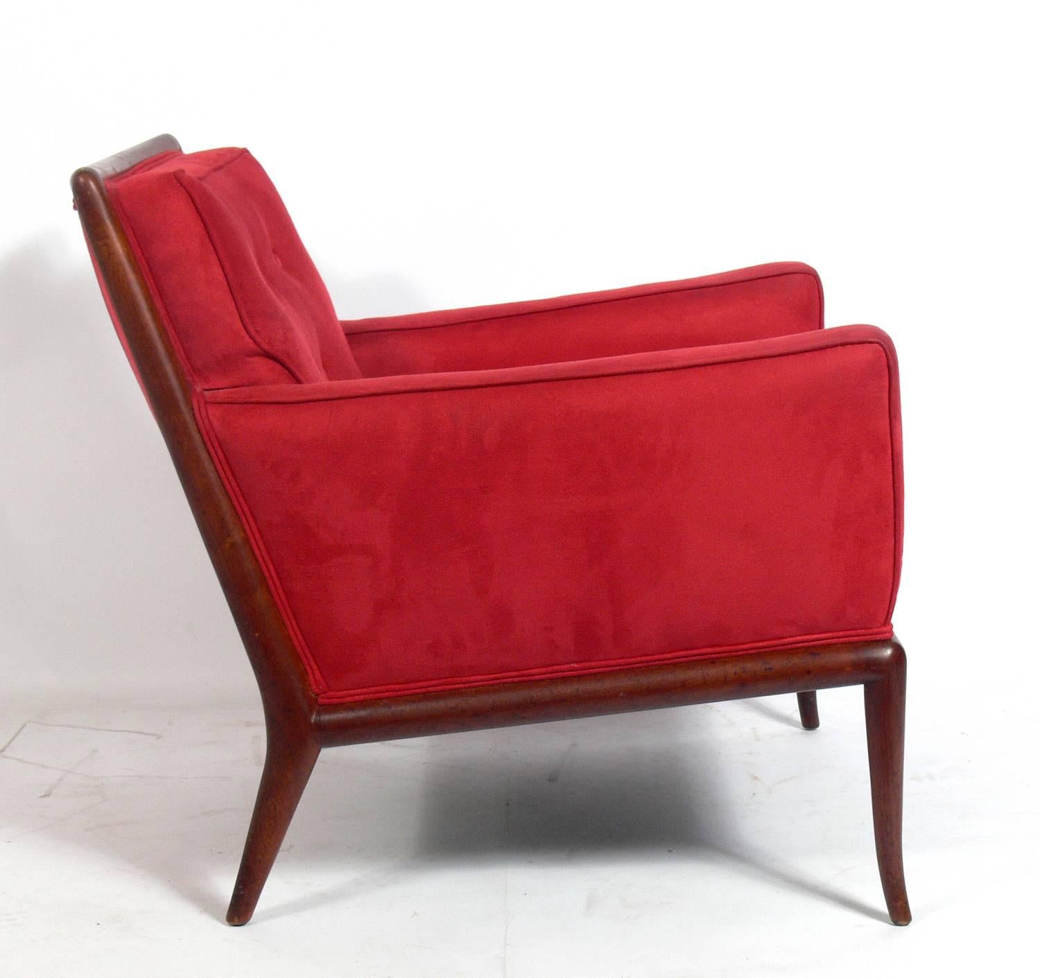 Mid-Century Modern Pair of Elegant Lounge Chairs by T.H. Robsjohn-Gibbings