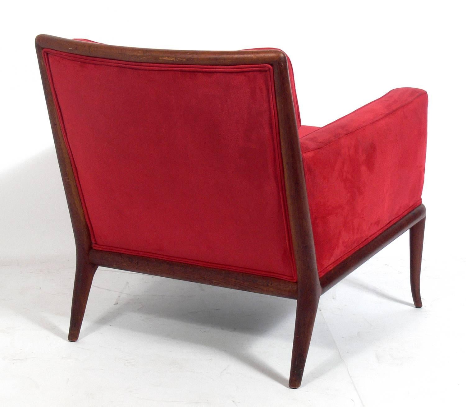 American Pair of Elegant Lounge Chairs by T.H. Robsjohn-Gibbings