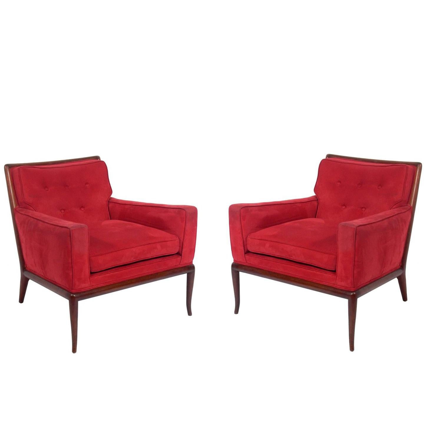 Pair of Elegant Lounge Chairs by T.H. RobsjohnGibbings at 1stDibs