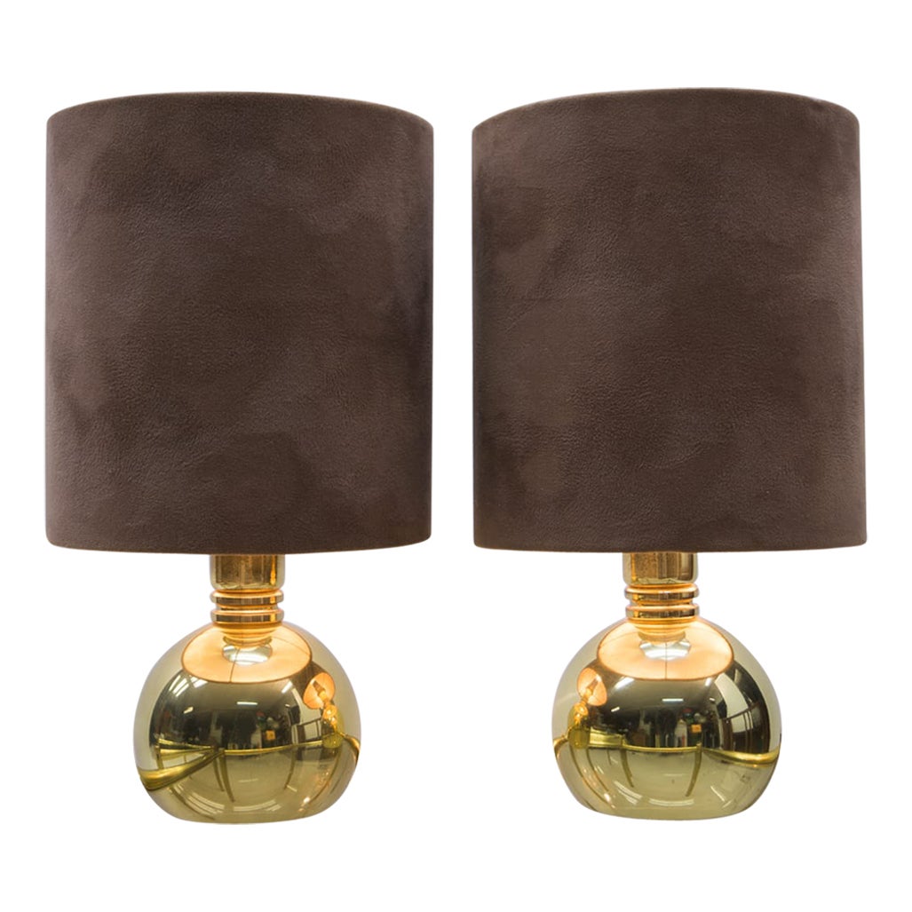 Paire de lampes de table élégantes de style mi-siècle moderne, années 1960