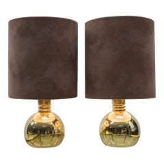 Paire de lampes de table élégantes de style mi-siècle moderne, années 1960