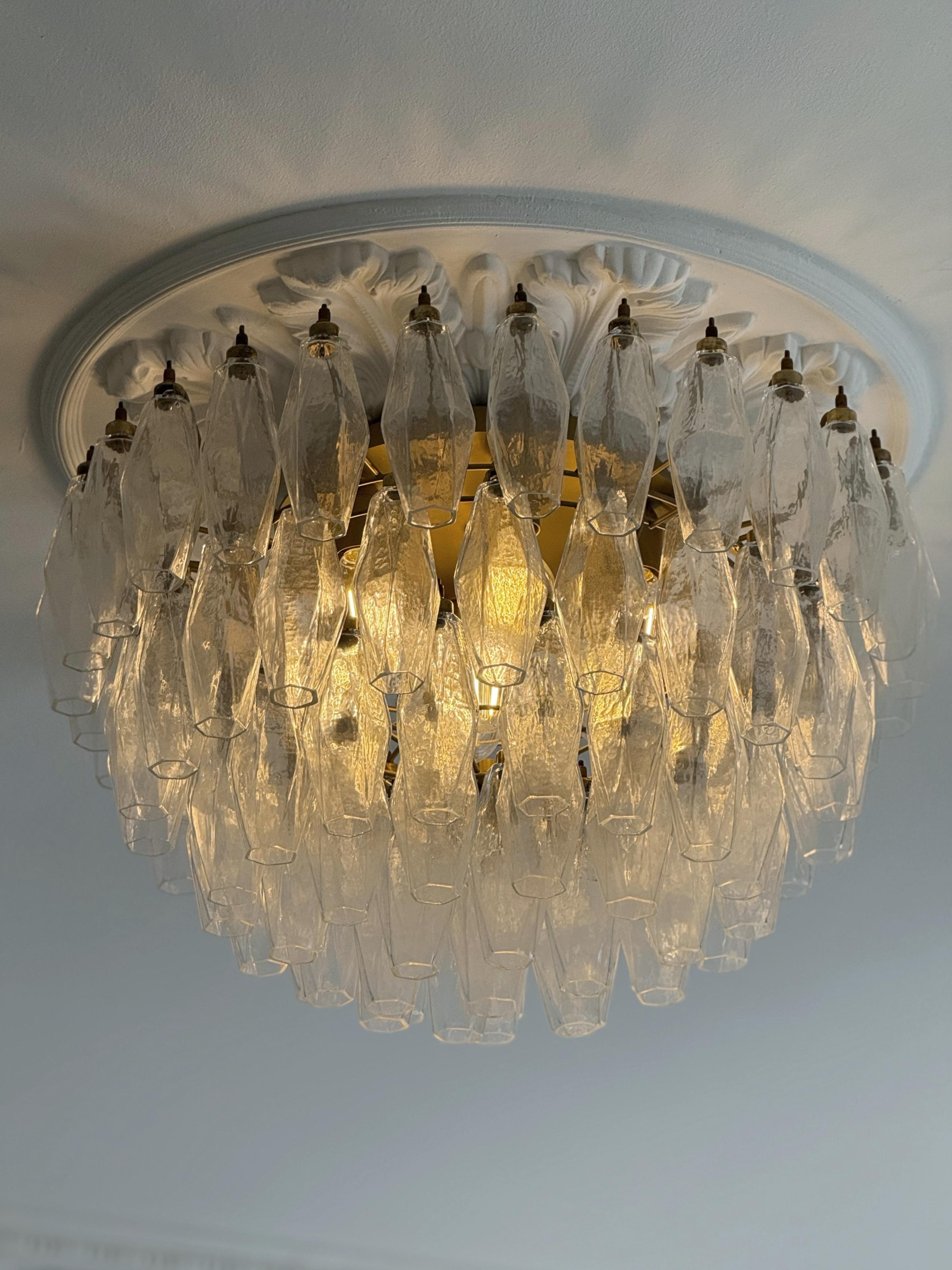 Pareja de Elegantes Candelabros de Murano - Murano Flush Mount Plafond en venta 5