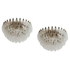 Pareja de Elegantes Candelabros de Murano - Murano Flush Mount Plafond