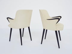 Pair of Elegant Rare small Armchairs by Osvaldo Borsani for Tecno, 1954, Italy