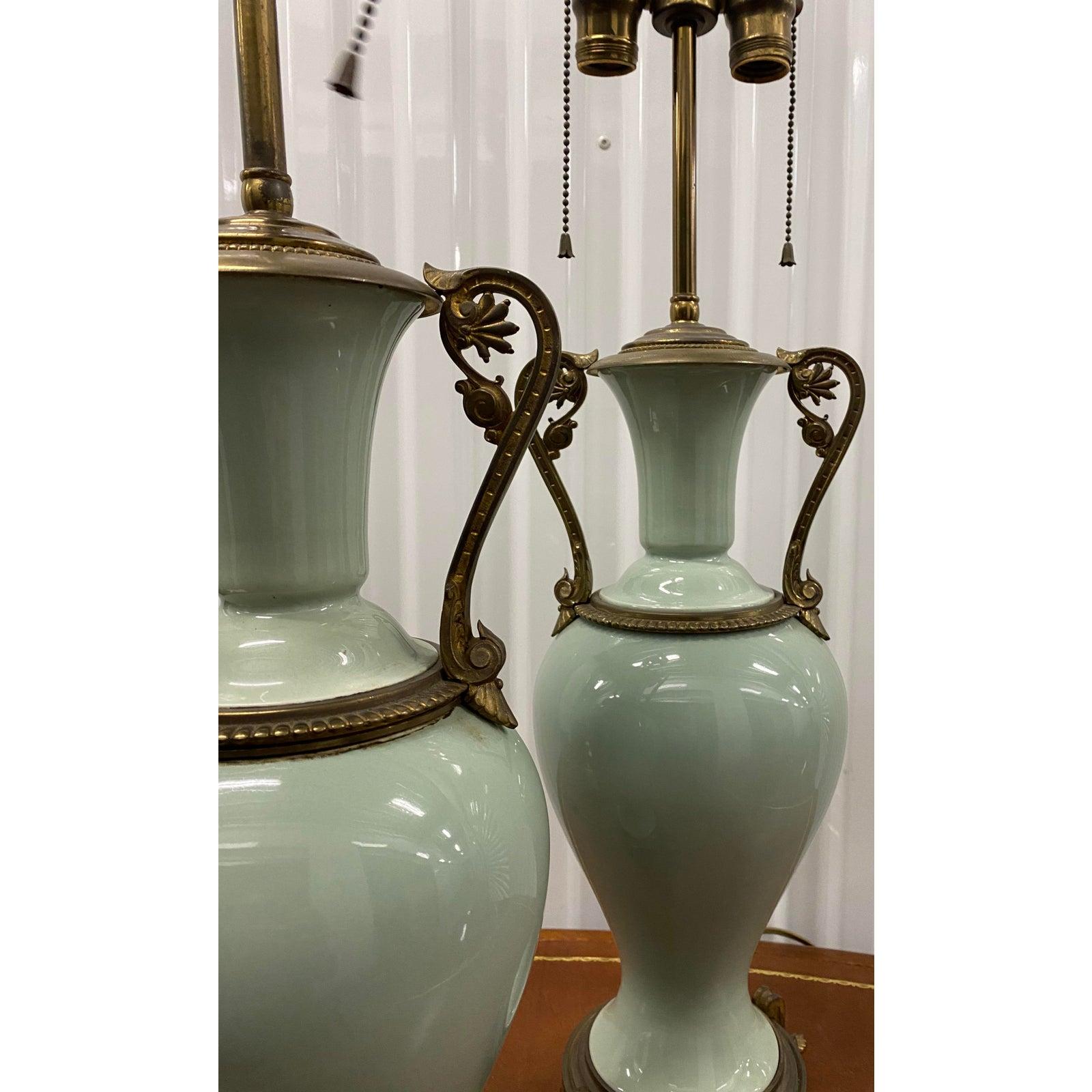 sage green lamps