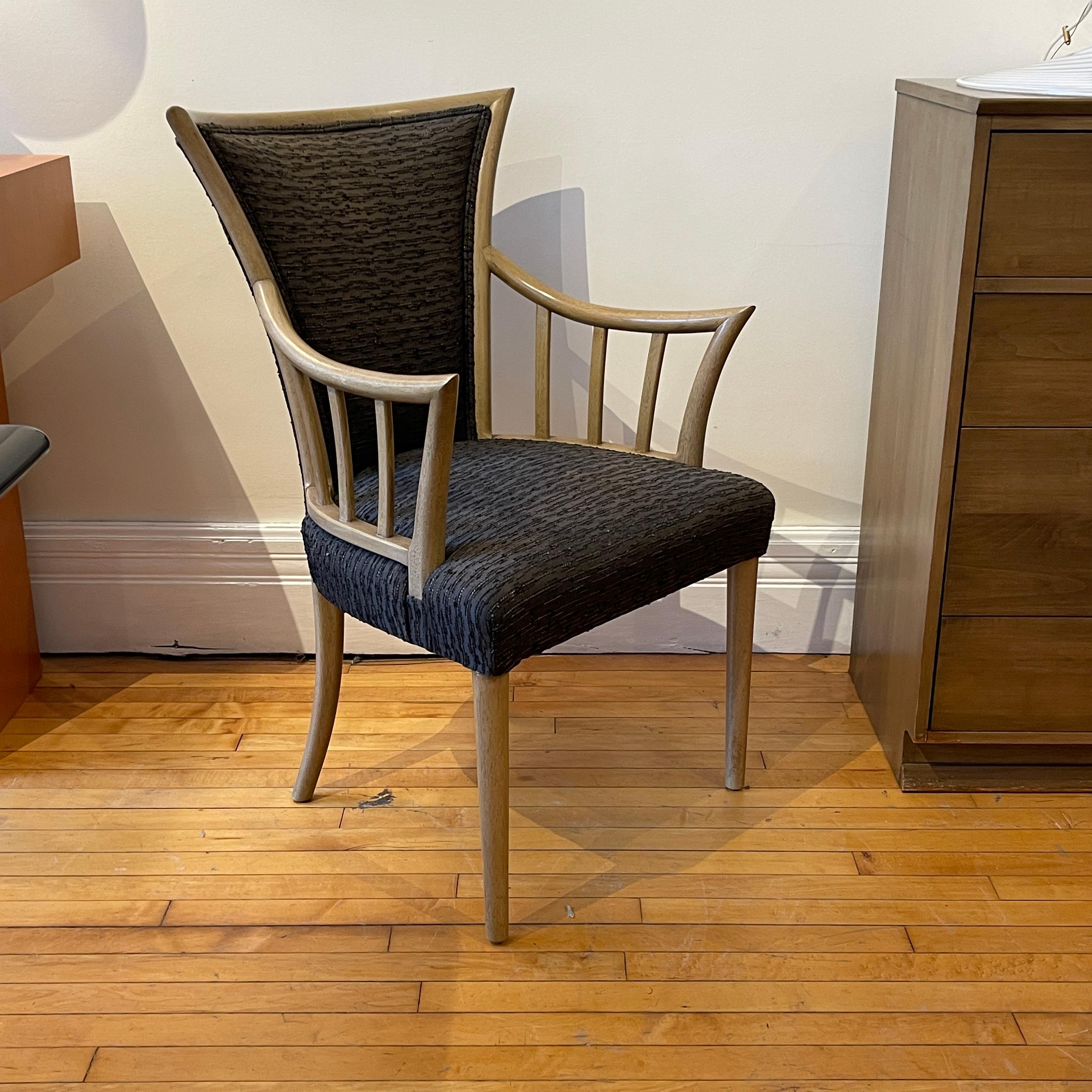 Mid-Century Modern Elegant Sculptural Wood Framed Midcentury Chair by Weiman- Only one available For Sale