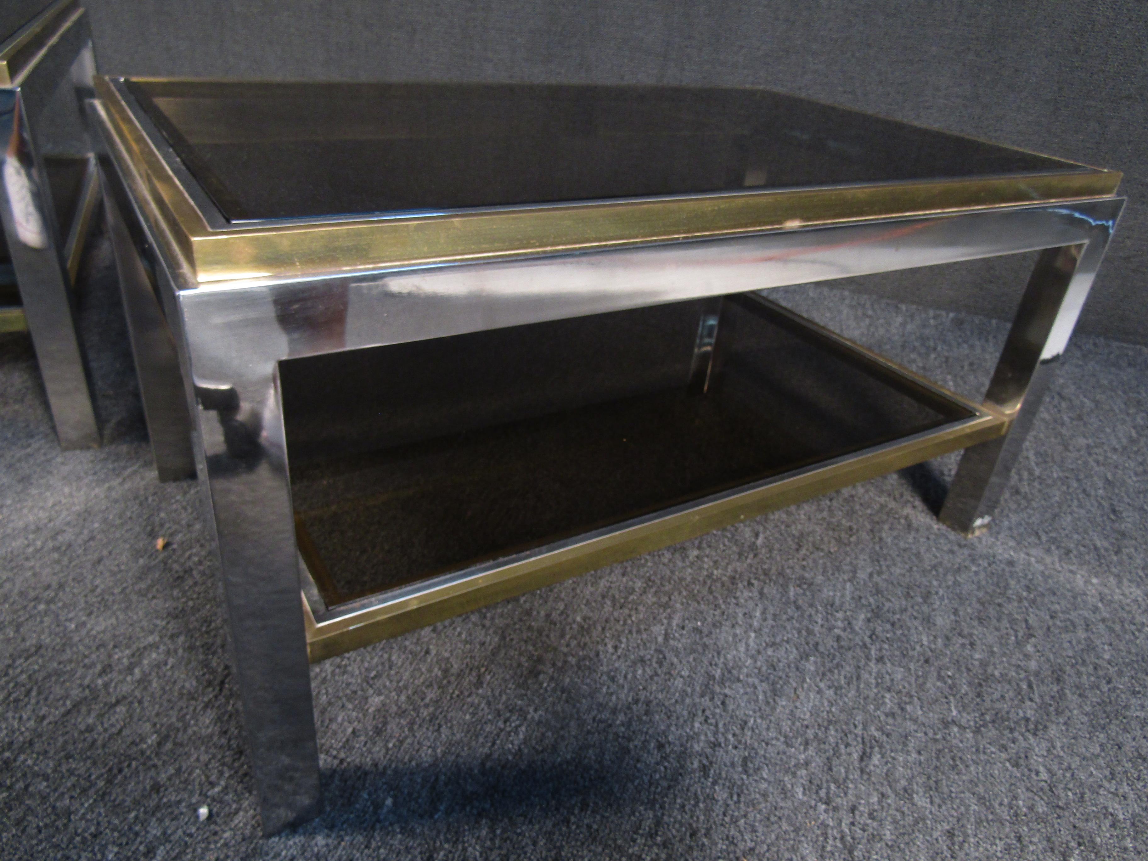 Pair of Elegant Side Tables by Willy Rizzo 5