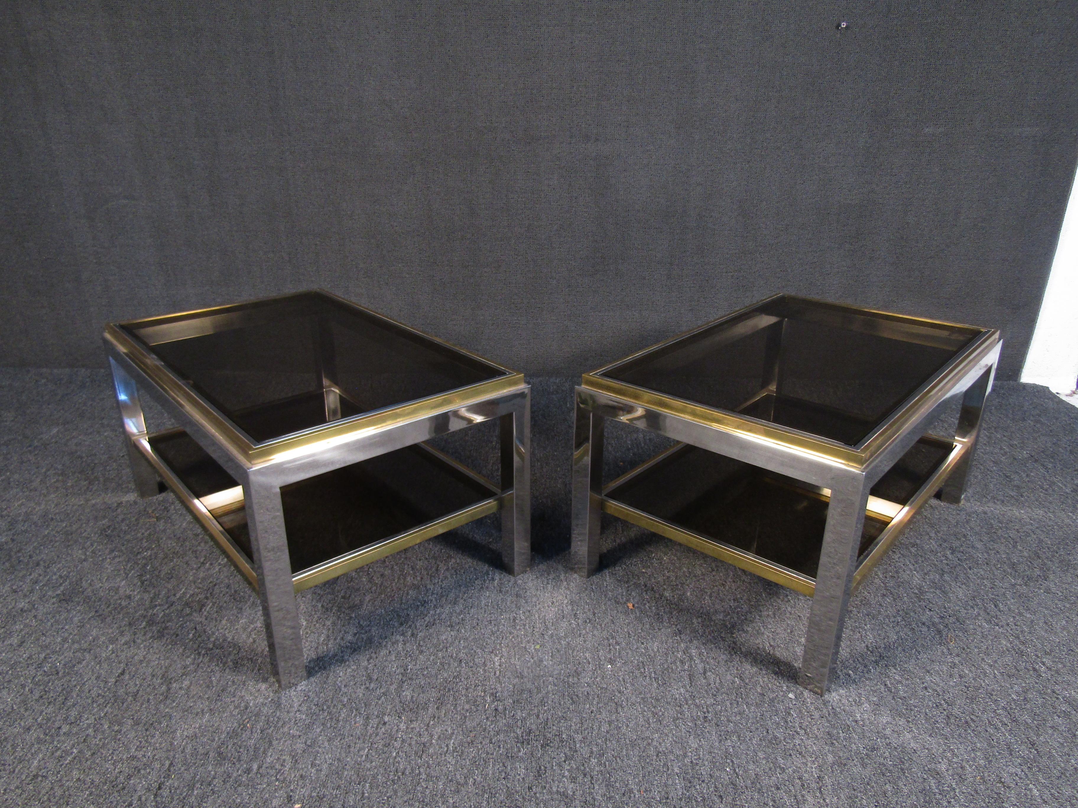 20th Century Pair of Elegant Side Tables by Willy Rizzo