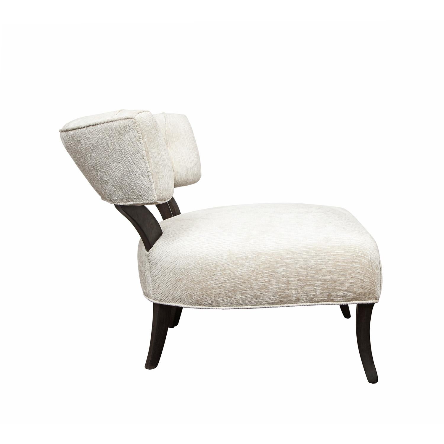 Hand-Crafted Pair of Elegant Slipper Chairs in The Manner of Billy Haines 1940s For Sale