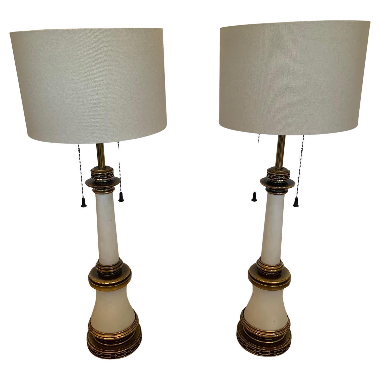Pair of Elegant Tall Stiffel Table Lamps For Sale