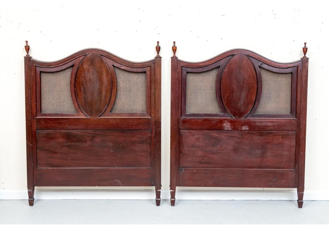 Pair Of Elegant Twin Cane Headboards 6