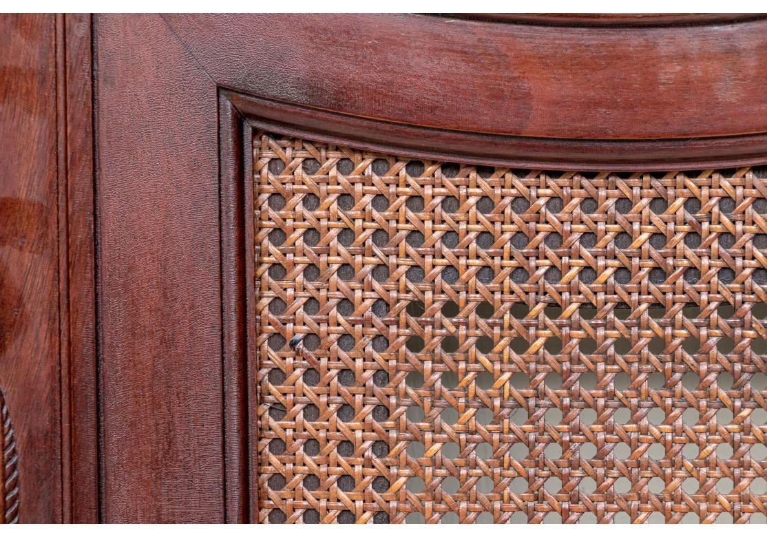 Pair Of Elegant Twin Cane Headboards 8