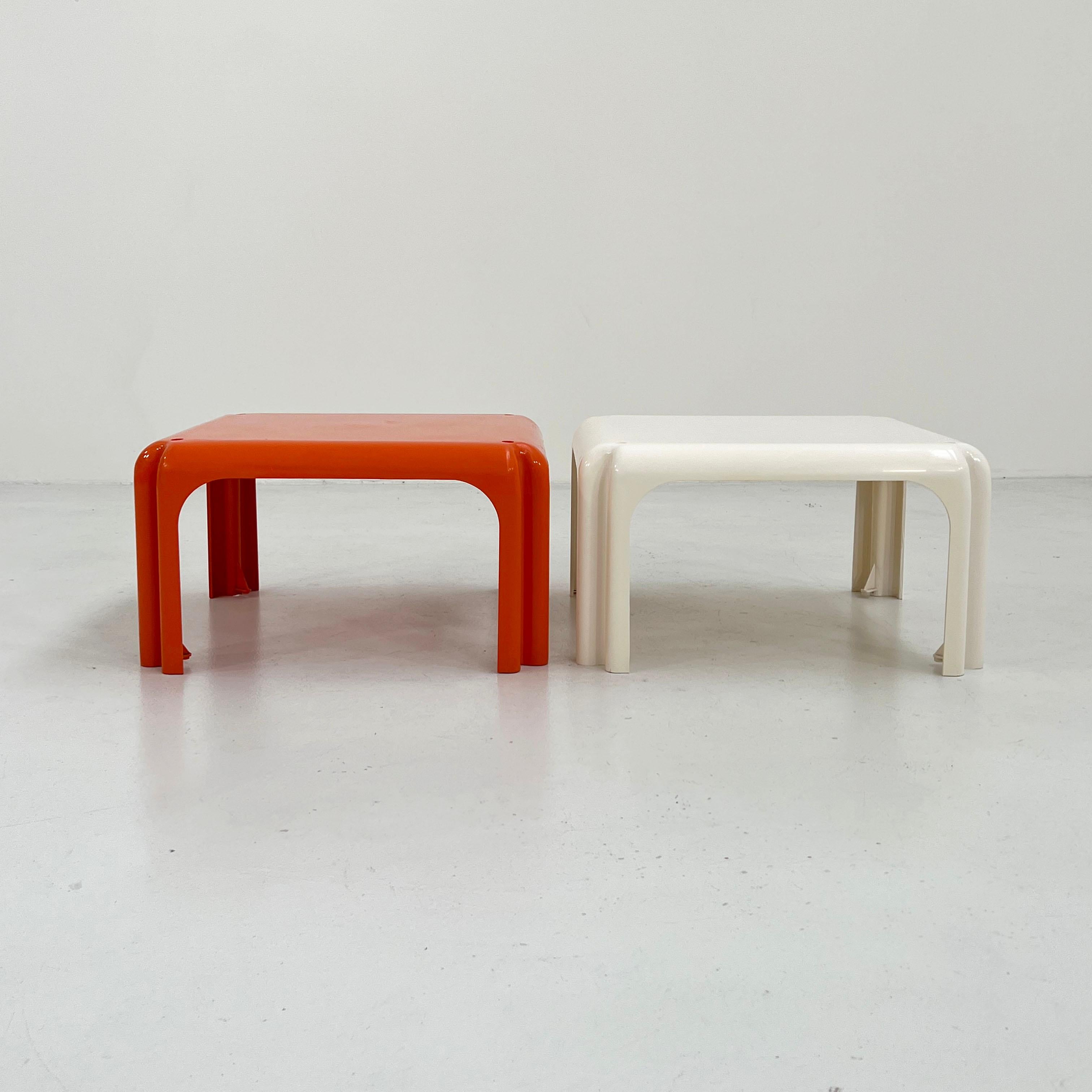German Pair of Elena Stacking Tables by Vico Magistretti for Metra, 1970s