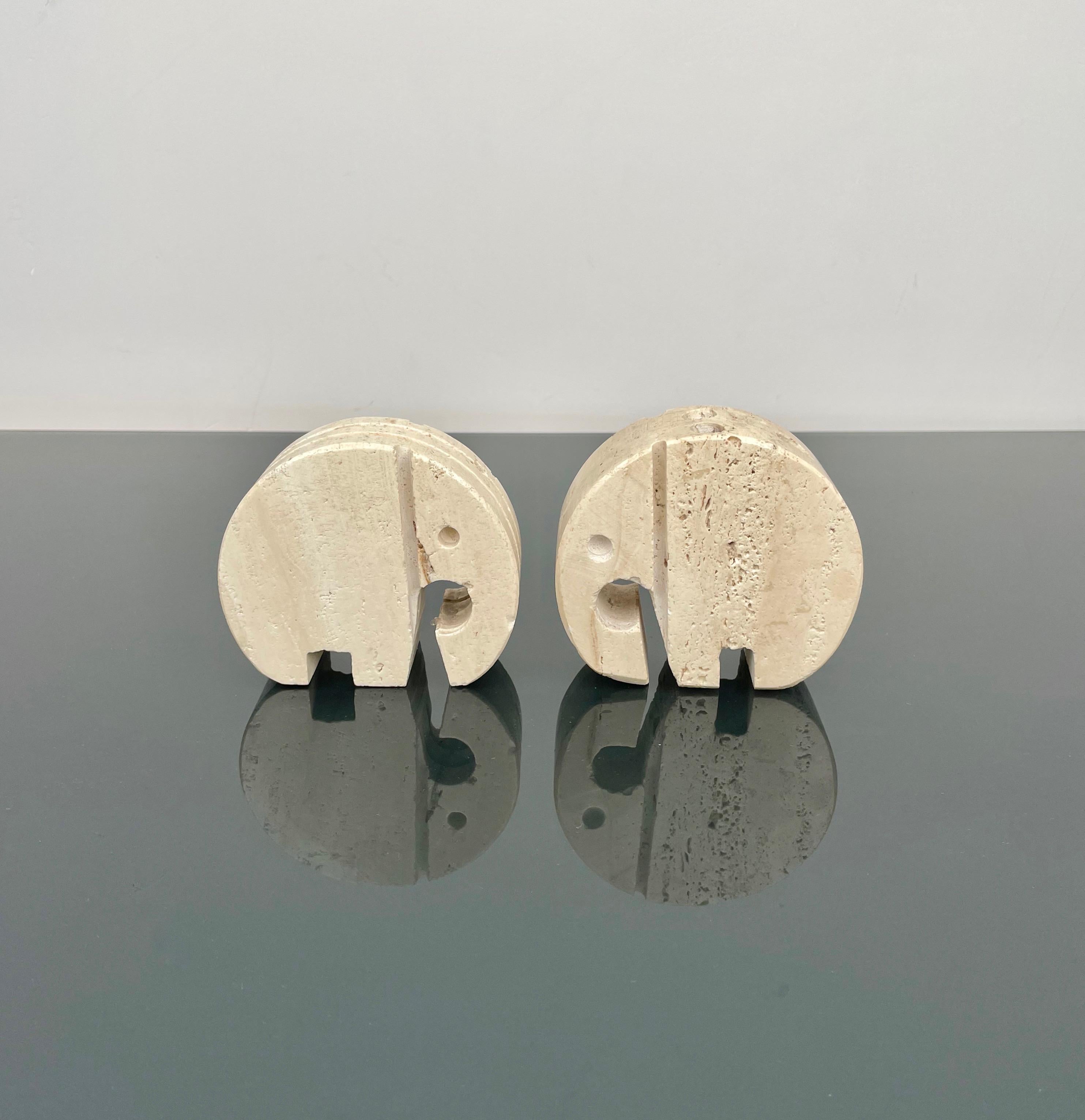 Pair of Elephant Desk Accessories Attributed to Fratelli Mannelli, Italy 1970s 3