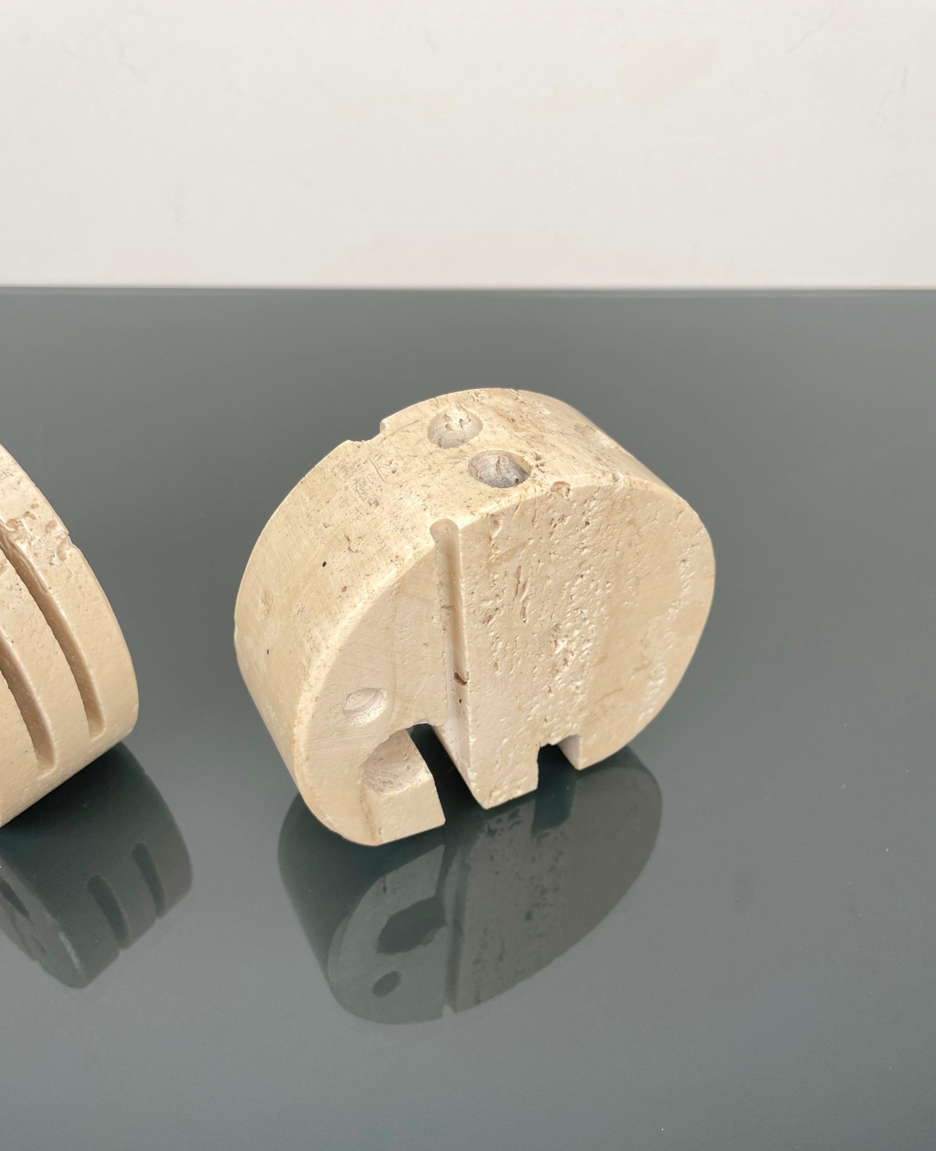 Pair of Elephant Desk Accessories Attributed to Fratelli Mannelli, Italy 1970s 4