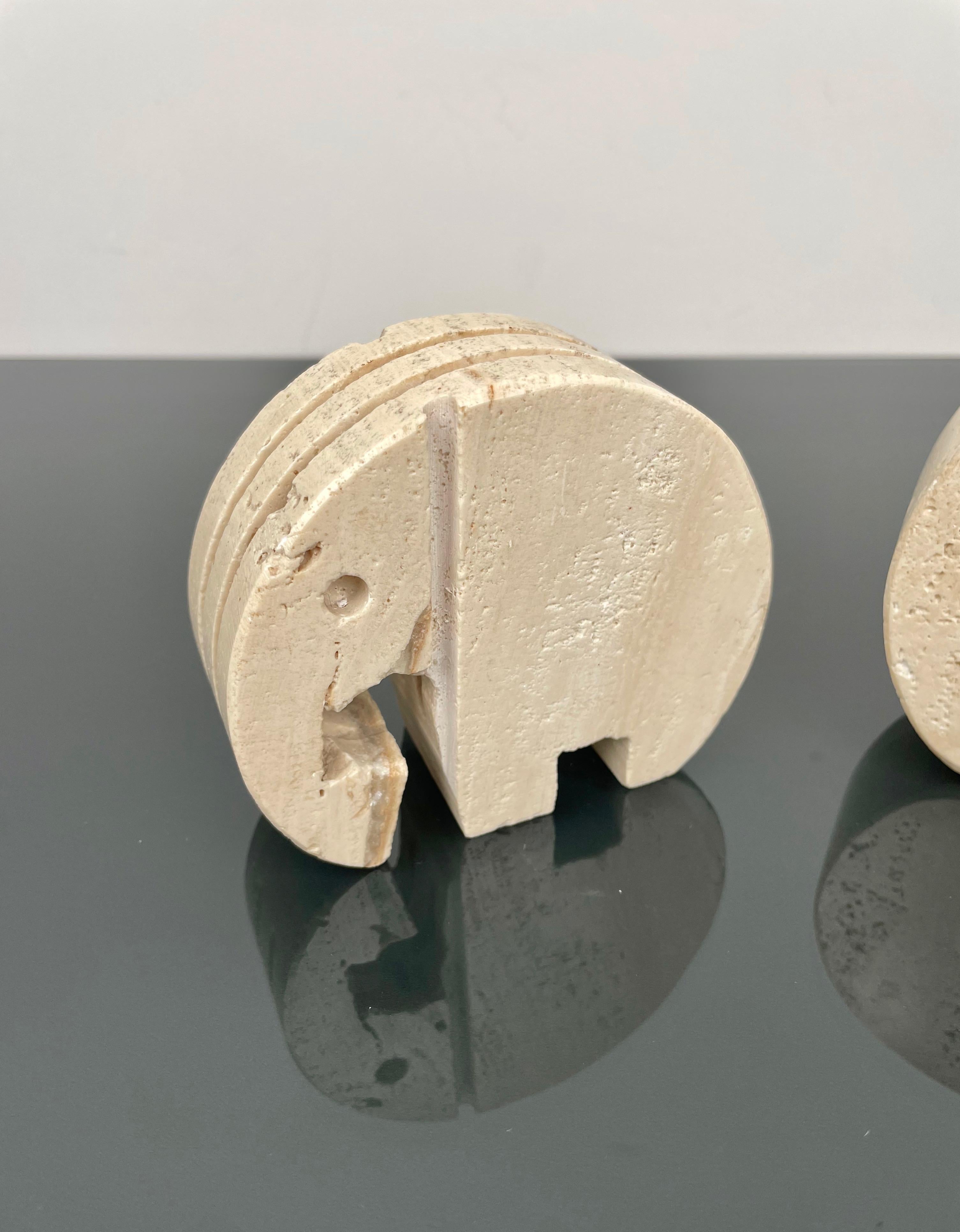 Pair of Elephant Desk Accessories Attributed to Fratelli Mannelli, Italy 1970s 5