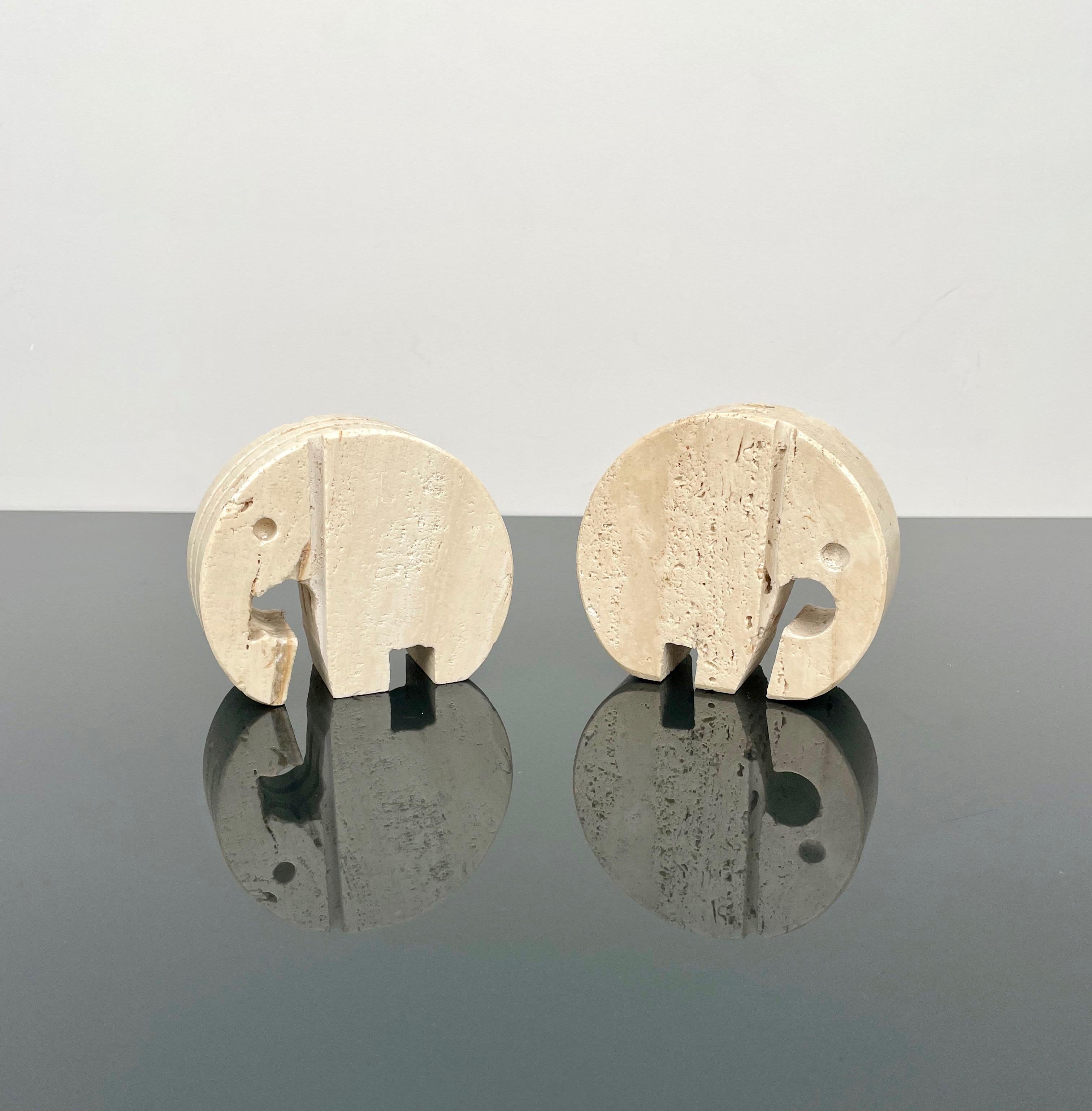Italian Pair of Elephant Desk Accessories Attributed to Fratelli Mannelli, Italy 1970s