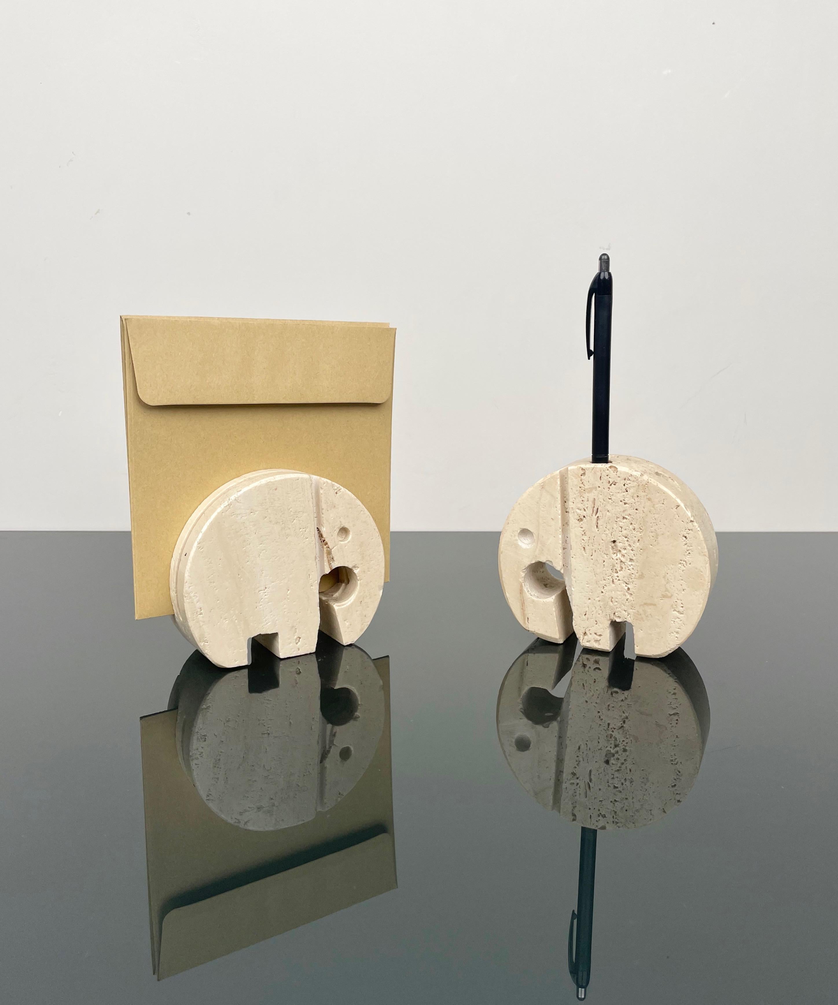 Pair of Elephant Desk Accessories Attributed to Fratelli Mannelli, Italy 1970s 1