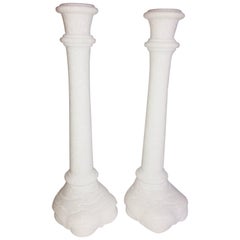 Pair of Elephant Foot Candleholder