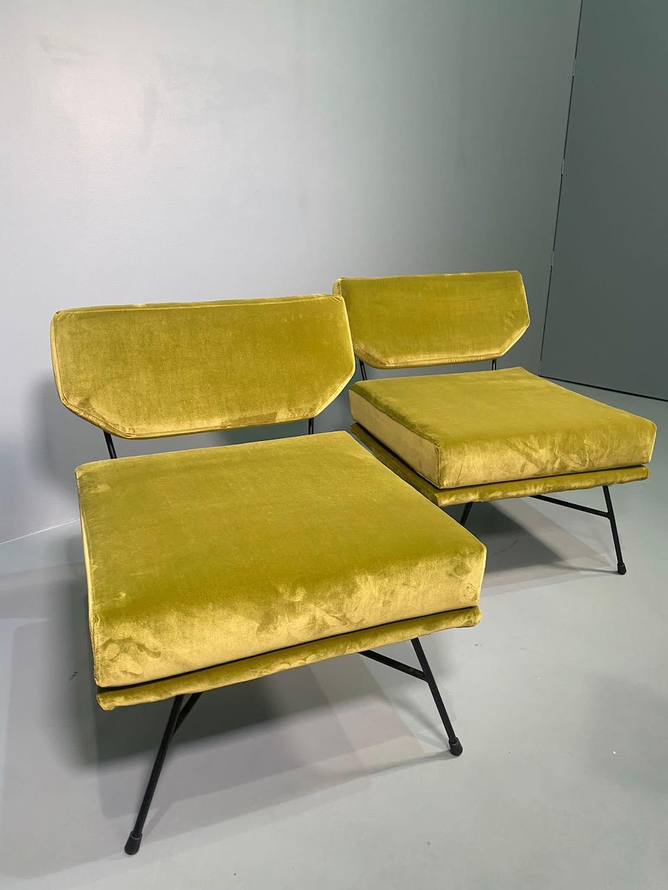 Pair of 'Elettra' Lounge Chairs by BBPR, Arflex, Italy 1953, Compasso D'Oro 1954 For Sale 5