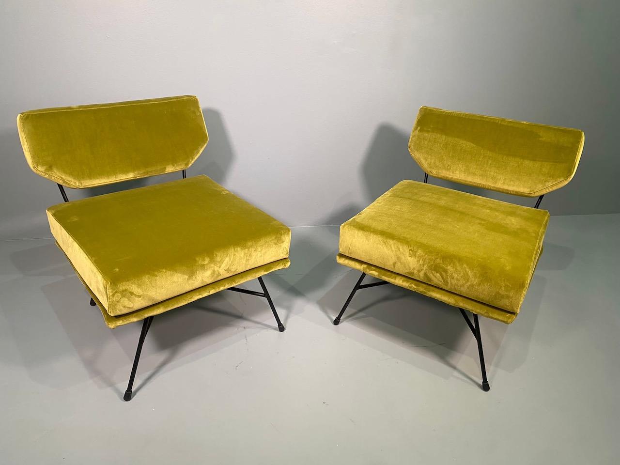 Paire de chaises longues Elettra de BBPR, Arflex, Italie 1953, Compasso D'Oro 1954 en vente 11
