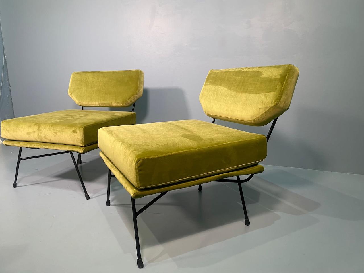 Mid-Century Modern Pair of 'Elettra' Lounge Chairs by BBPR, Arflex, Italy 1953, Compasso D'Oro 1954 For Sale