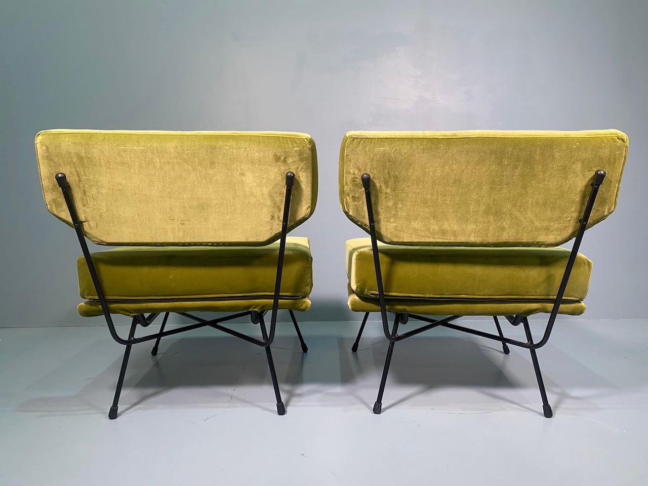 Italian Pair of 'Elettra' Lounge Chairs by BBPR, Arflex, Italy 1953, Compasso D'Oro 1954 For Sale