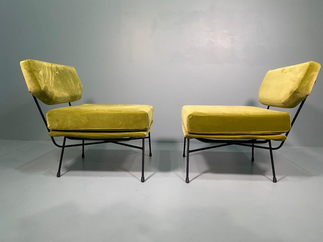 Pair of 'Elettra' Lounge Chairs by BBPR, Arflex, Italy 1953, Compasso D'Oro 1954 For Sale 1