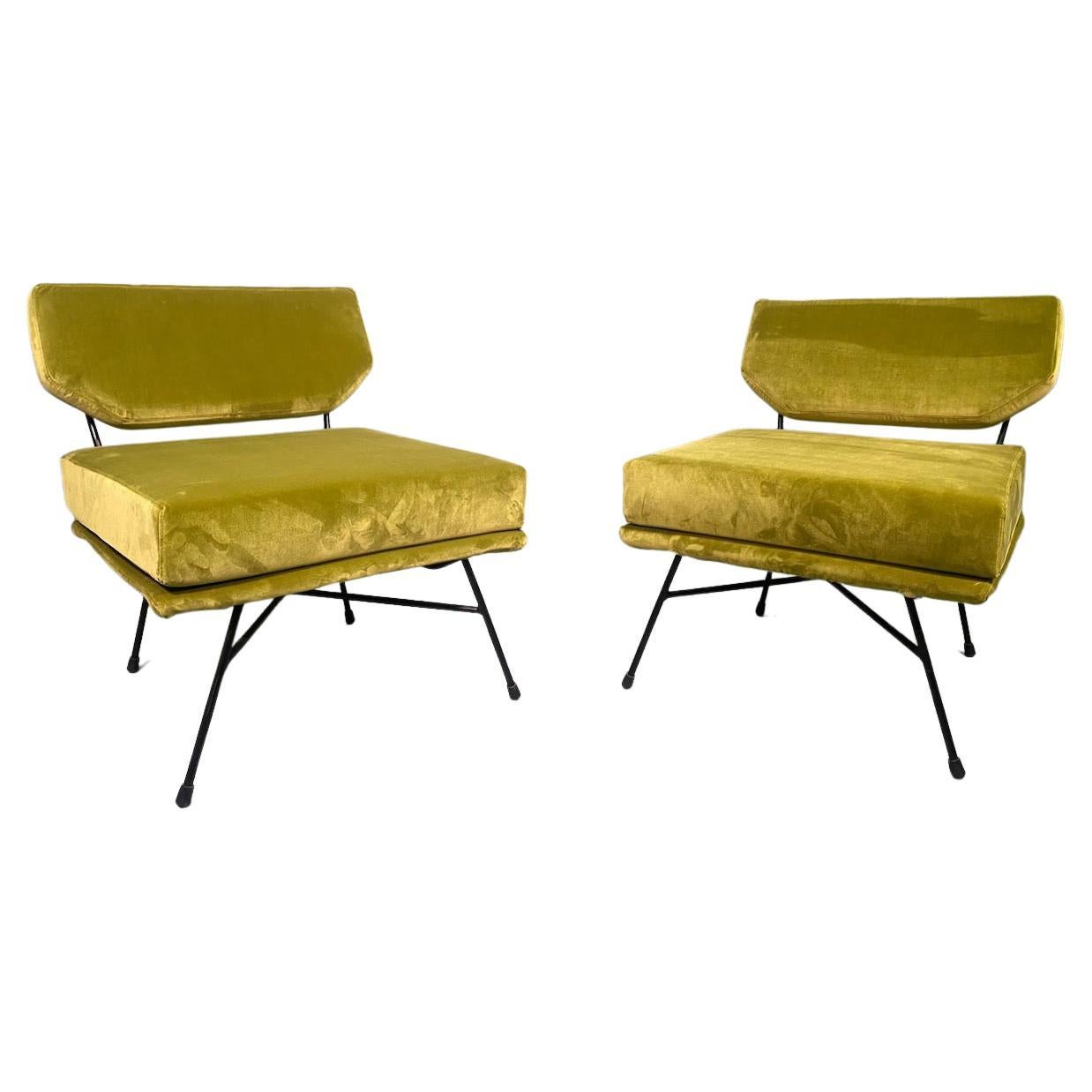 Pair of 'Elettra' Lounge Chairs by BBPR, Arflex, Italy 1953, Compasso D'Oro 1954 For Sale