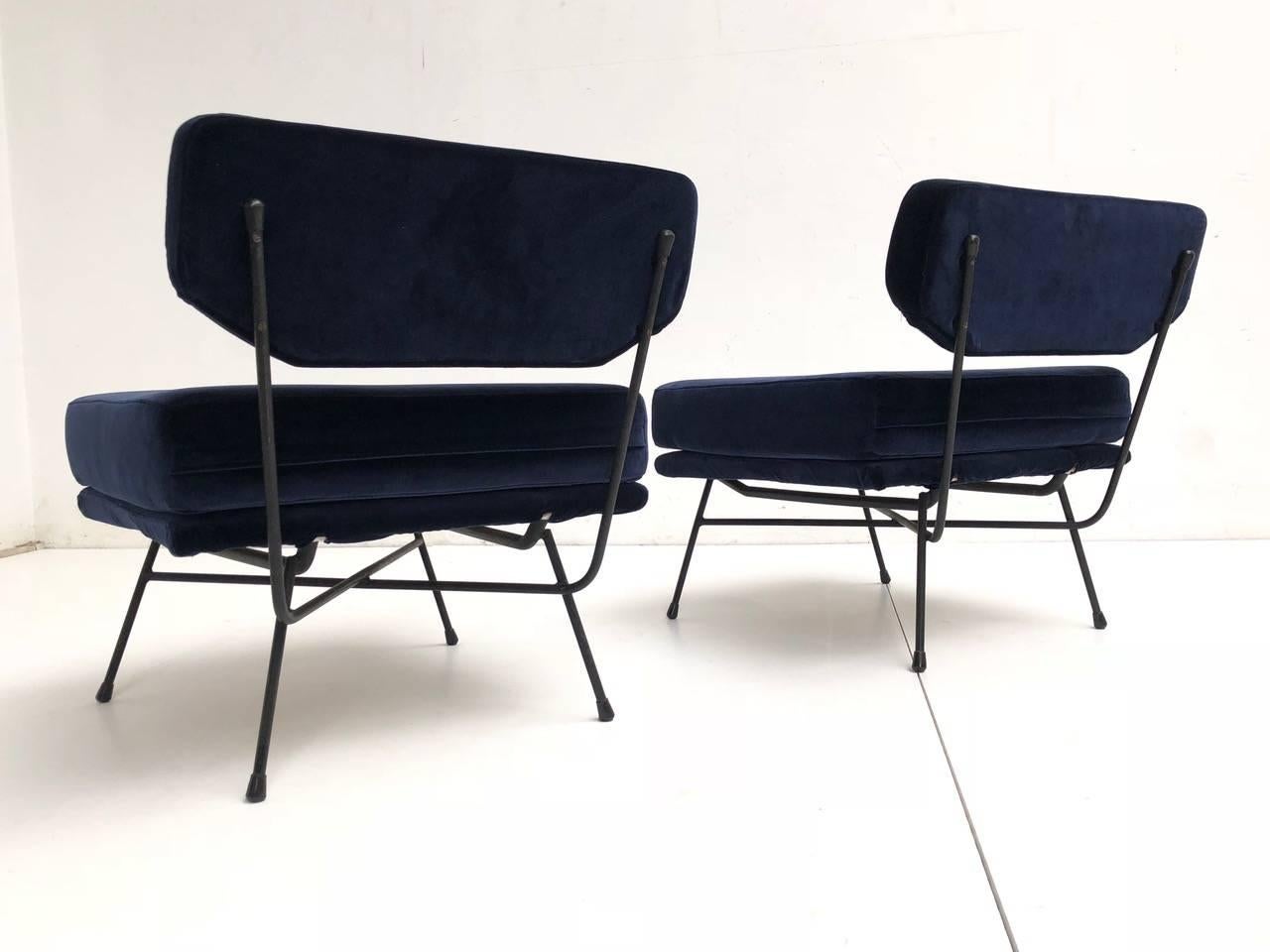 Pair of 'Elettra' Lounge Chairs by BBPR , Arflex, Italy 1953, Compasso D'Oro 1954 In Good Condition In bergen op zoom, NL