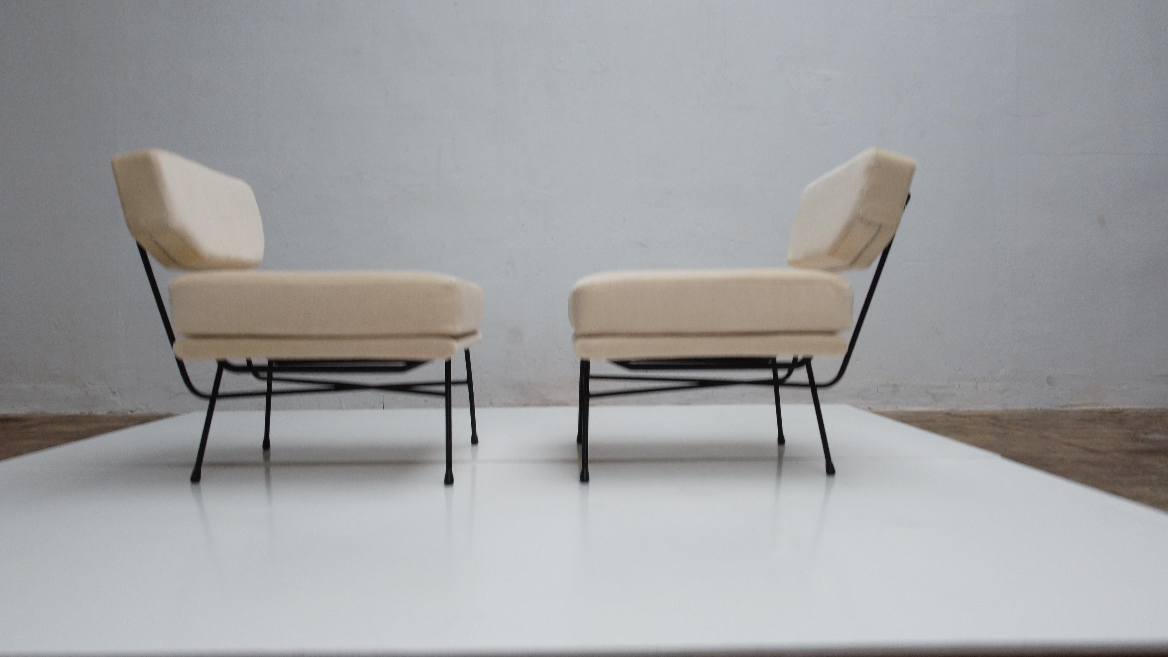 Pair of 'Elettra' Lounge Chairs by BBPR, Arflex, Italy 1953, Compasso D'Oro 1954 2