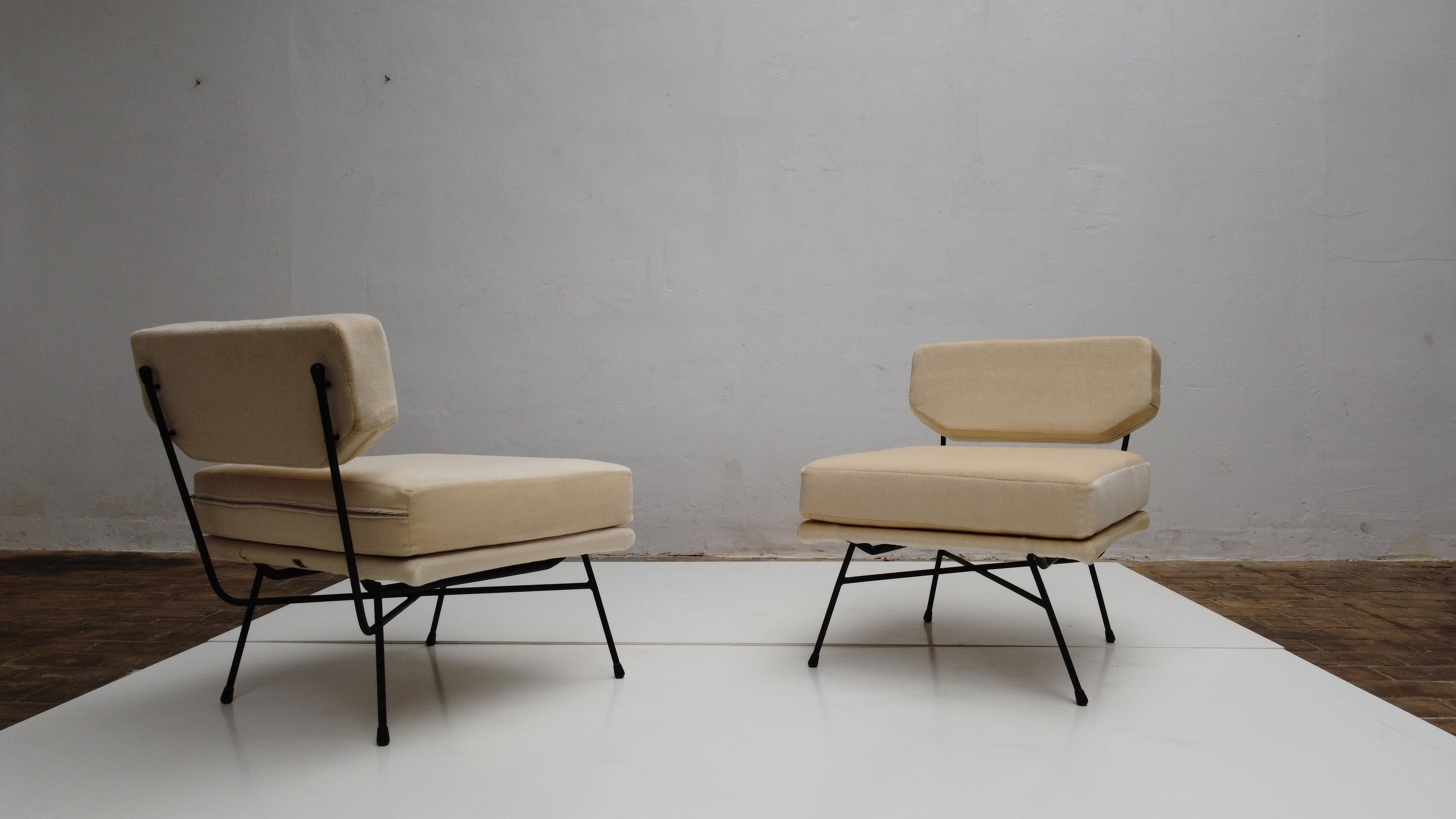 Pair of 'Elettra' Lounge Chairs by BBPR, Arflex, Italy 1953, Compasso D'Oro 1954 3