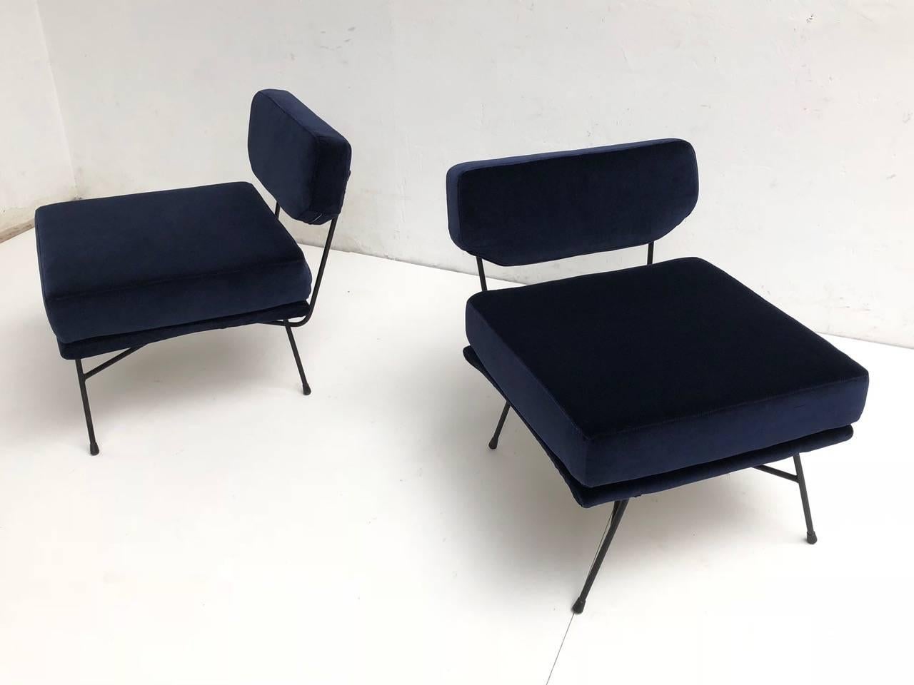 Pair of 'Elettra' Lounge Chairs by BBPR , Arflex, Italy 1953, Compasso D'Oro 1954 1