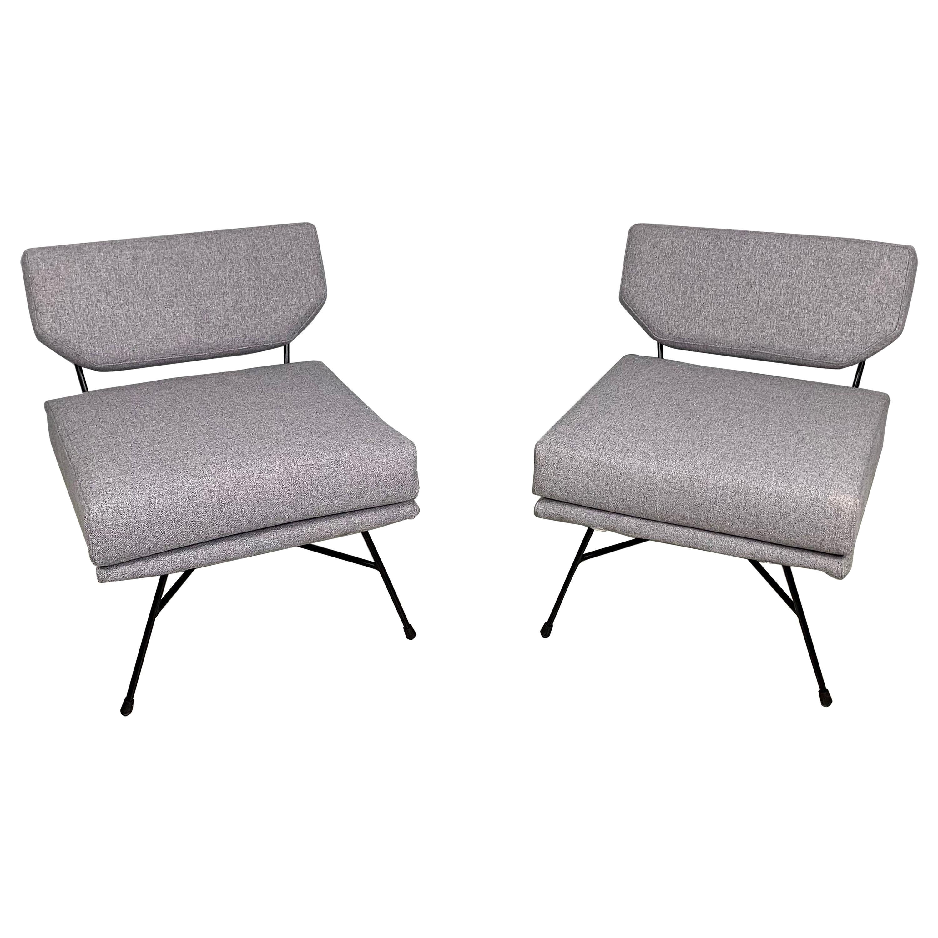 Pair of 'Elettra' Lounge Chairs by BBPR, Arflex, Italy 1953, Compasso D'Oro 1954