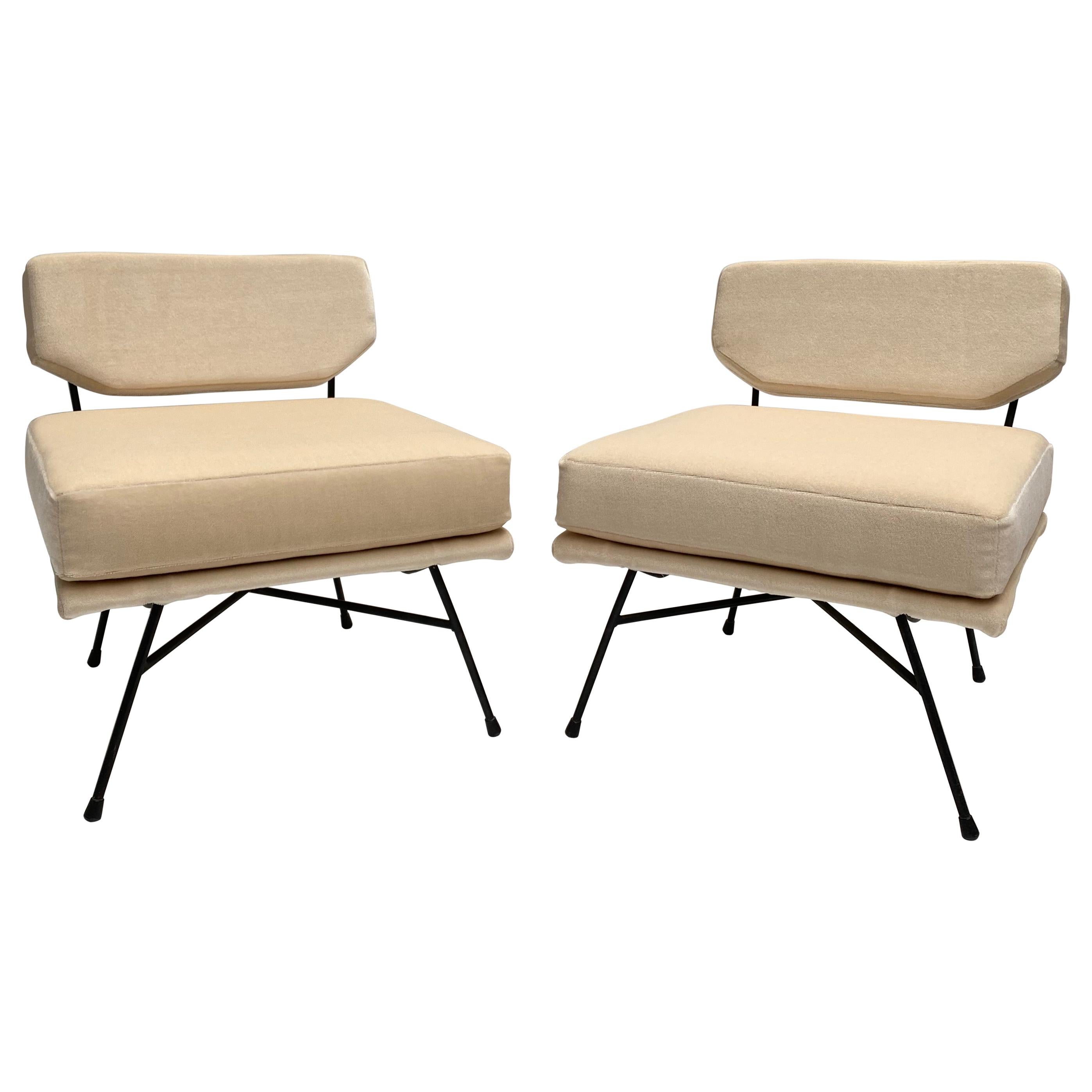 Pair of 'Elettra' Lounge Chairs by BBPR, Arflex, Italy 1953, Compasso D'Oro 1954