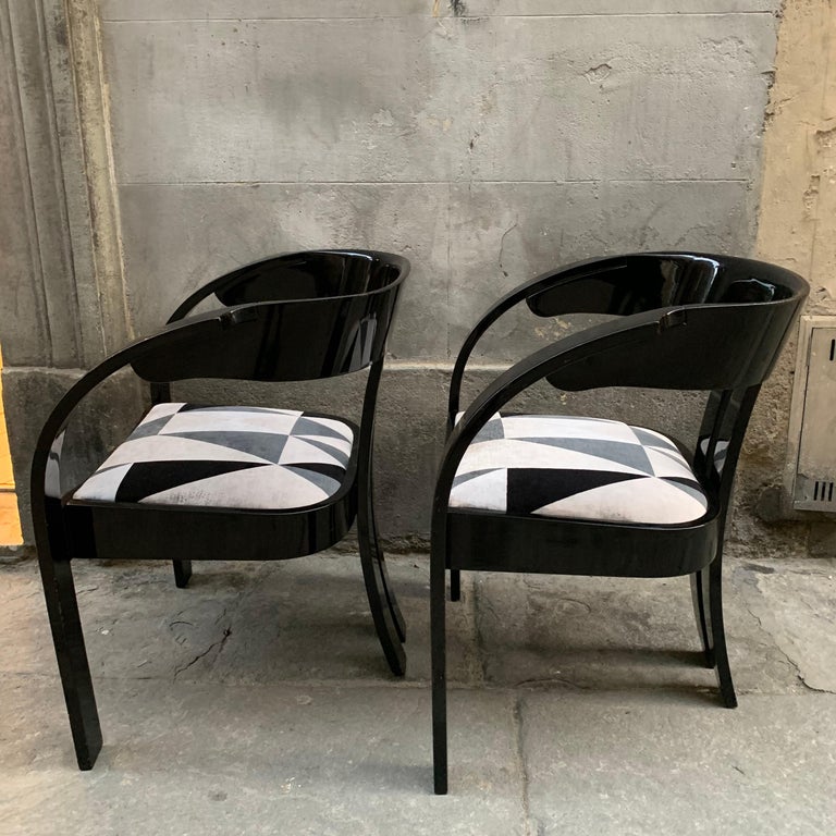 Mid-20th Century Pair of Elisa Chairs by Giovanni Bassi for Poltronova, 1960s