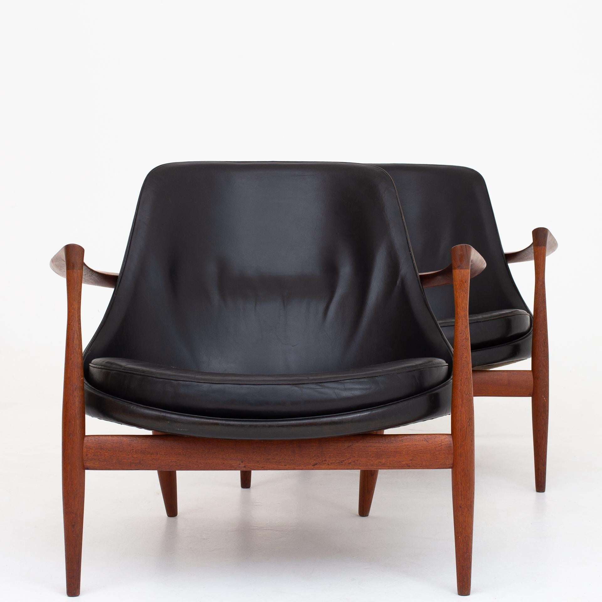 Teak Pair of Elizabeth Chairs by Ib Kofod Larsen