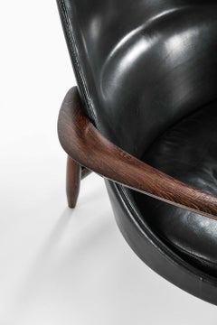 Paire de chaises « Elizabeth » en wengé et cuir, par Ib Kofod-Larsen, 1956
