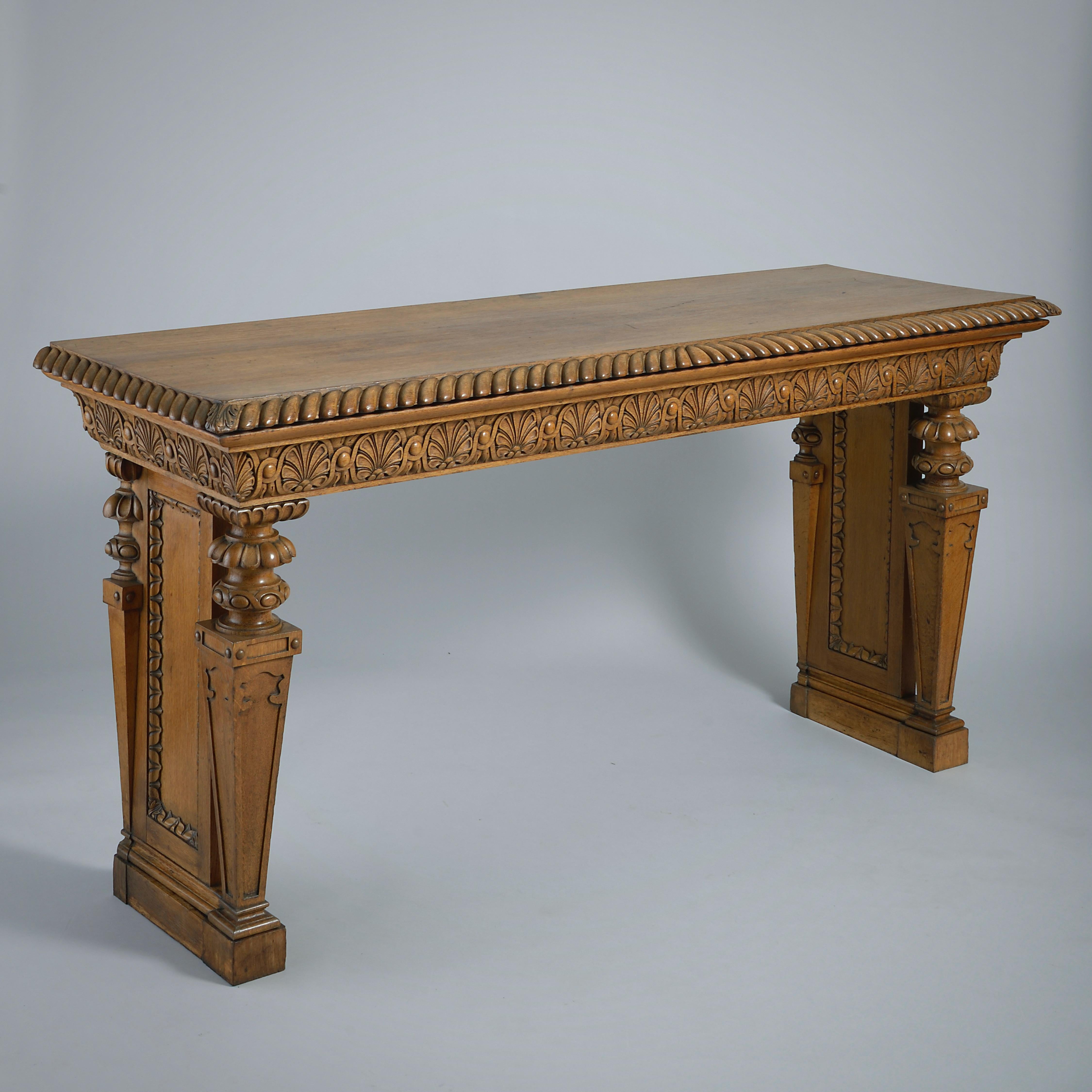 Pair of Elizabethan-Revival Oak Side Tables In Good Condition For Sale In London, GB