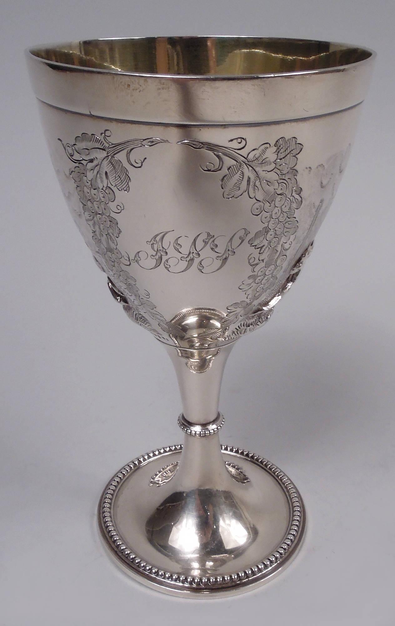 Pair of Elkington English Victorian Sterling Silver Horse Goblets, 1860 4