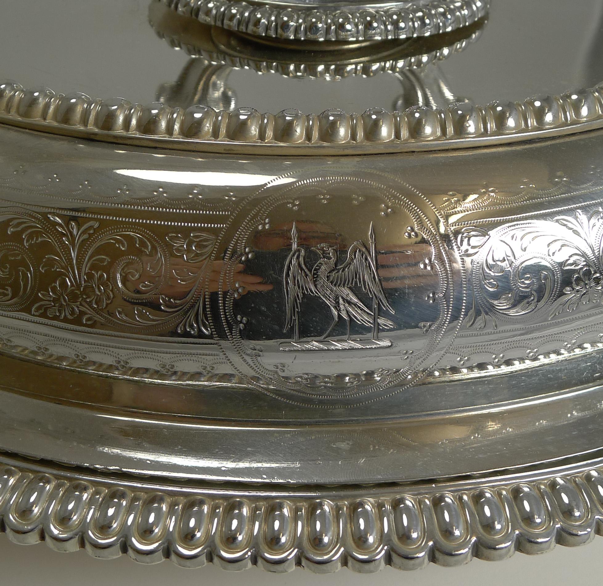 Late 19th Century Pair of Elkington Silver Plated Entree/Serving Dishes, 1884