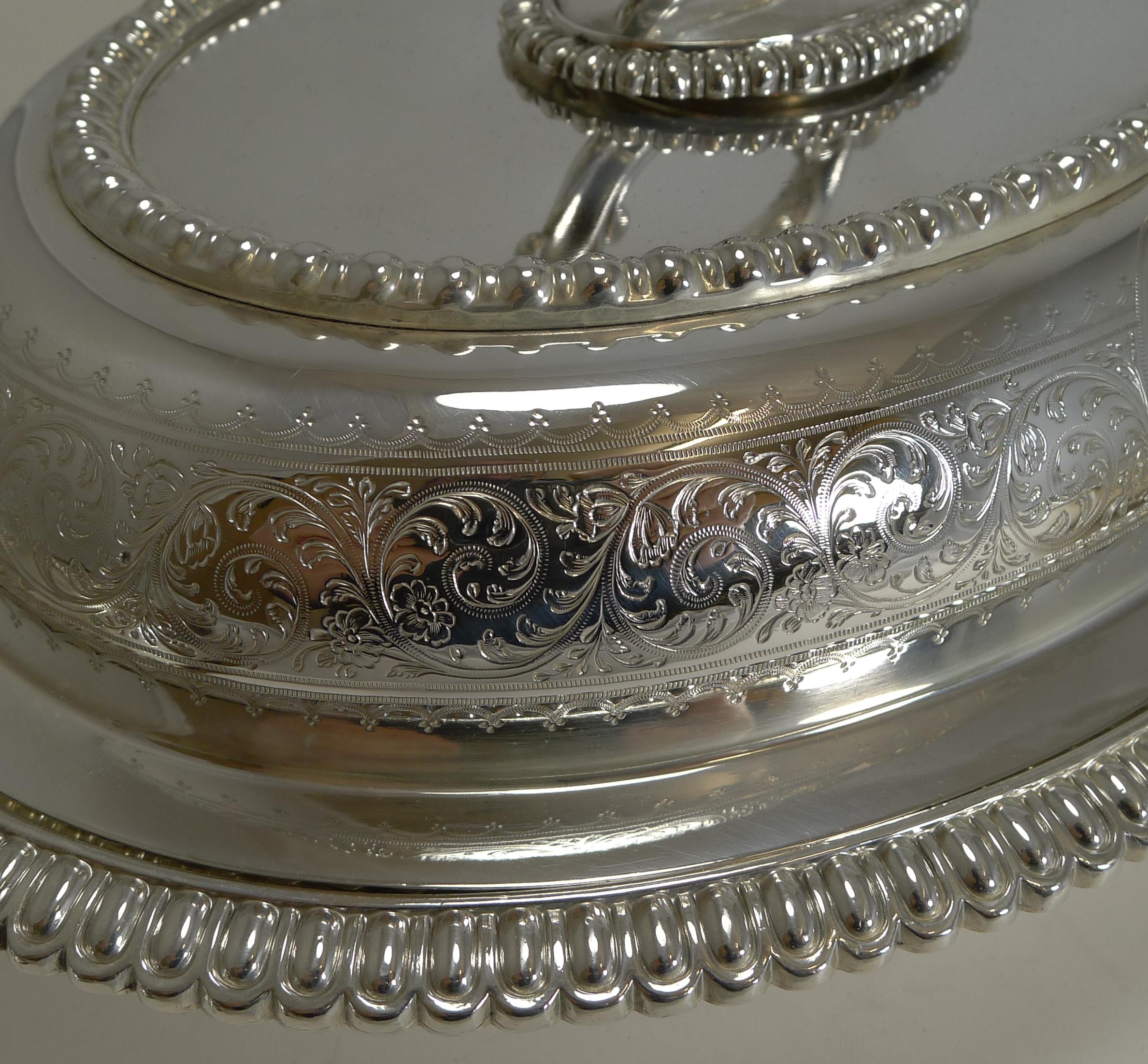 Pair of Elkington Silver Plated Entree/Serving Dishes, 1884 3