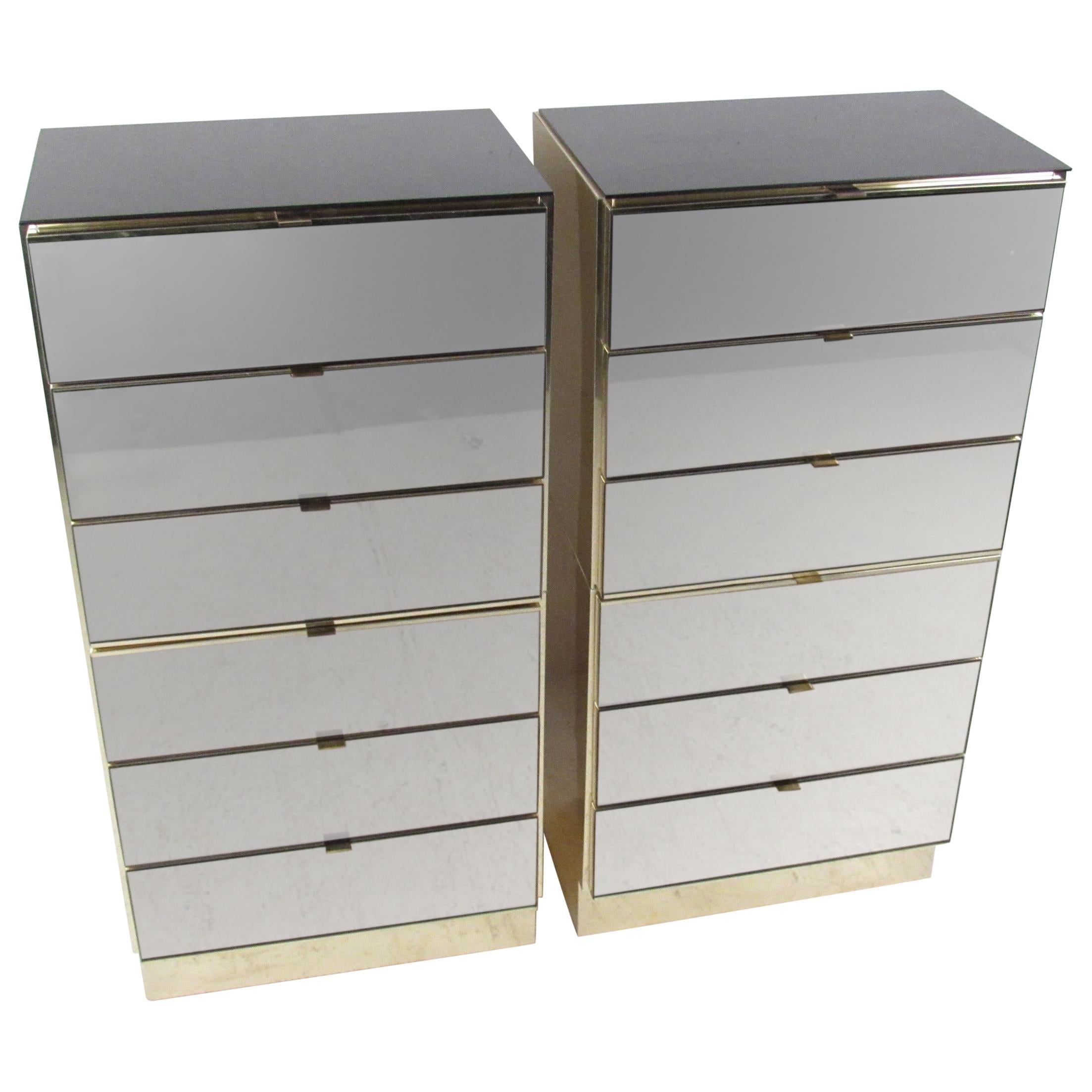 Pair of Ello Mirrored Lingerie Chests